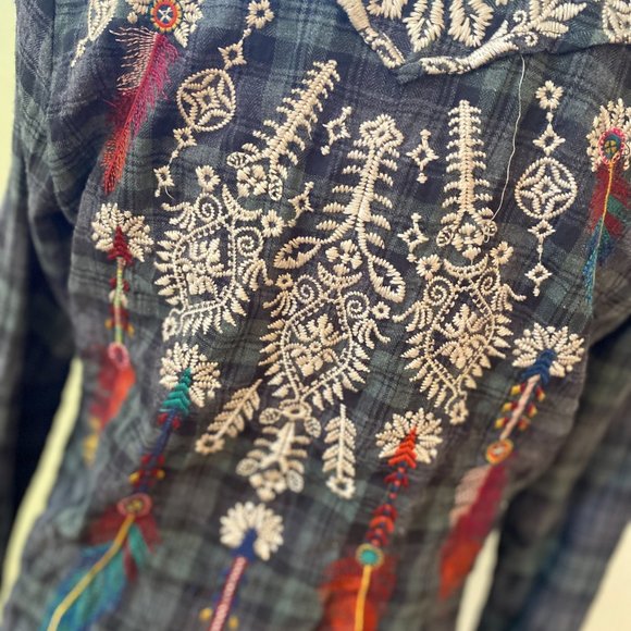 JOHNNY WAS Tunic with Embroidery XS NWT - Picture 5 of 11